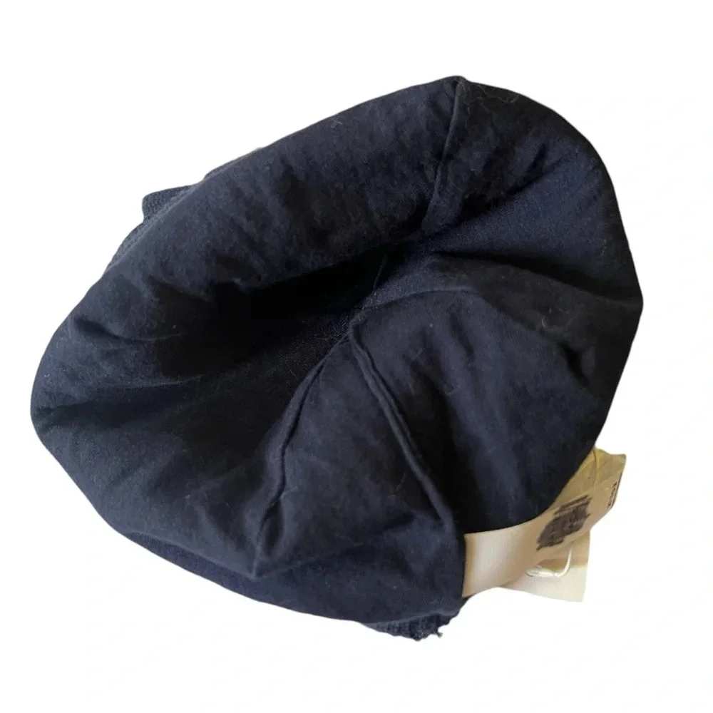 NWT Janie & Jack Toddler girls Navy Bow Front Knit Hat winter beanie warm 2T-3T